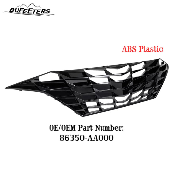 BUFEETERS    Front Bumper Radiator Grille Assembly Fit For 2021 2022 2023 Hyundai Elantra Sedan,Mesh Style,Gloss Black