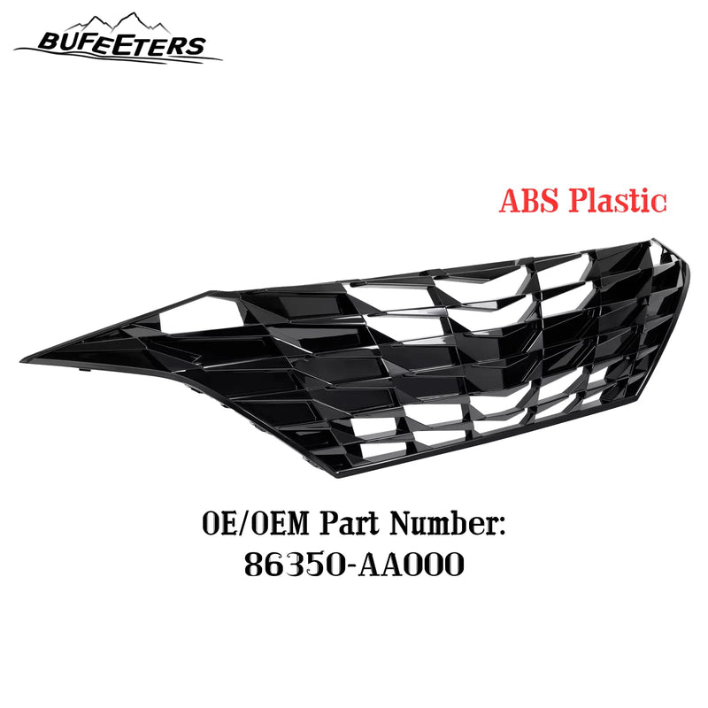 BUFEETERS    Front Bumper Radiator Grille Assembly Fit For 2021 2022 2023 Hyundai Elantra Sedan,Mesh Style,Gloss Black