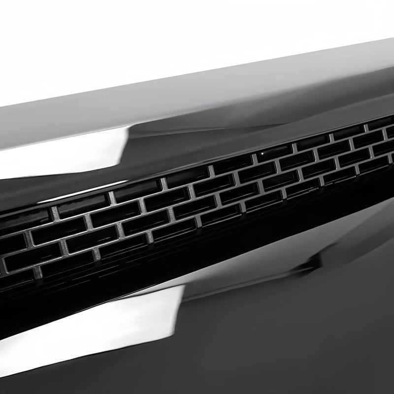 BUFEETERS New Front Upper Hood Bulge Molding Grille Trim Fit For 2014 2015 2016 2017 2018 2019 2020 2021 Toyota Tundra,Gloss Black