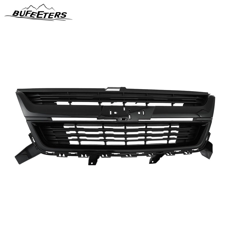 BUFEETERS Front Bumper Upper Grille Fit For 2015 2016 2017 2018 2019 2020 Chevrolet Colorado,Mesh Style,Gloss Black