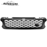 BUFEETERS  Front Grille Air Side Vent Set Fit For 2014 2015 2016 2017 Range Rover Sport,Mesh Style,Gloss Black