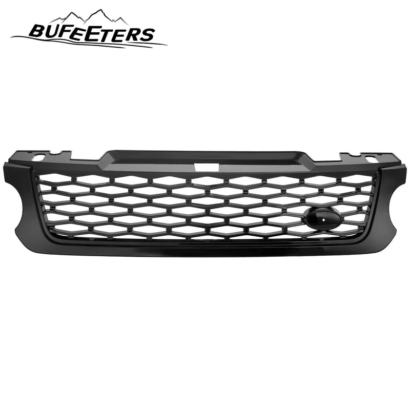 BUFEETERS  Front Grille Air Side Vent Set Fit For 2014 2015 2016 2017 Range Rover Sport,Mesh Style,Gloss Black