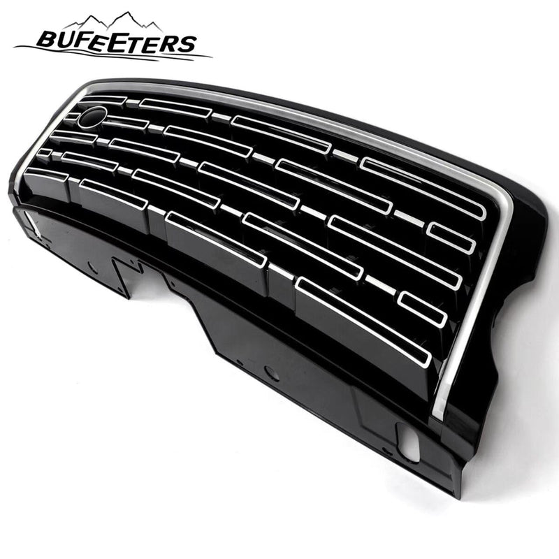 BUFEETERS  Front Bumper Upper Grille Fit For 2013 2014 2015 2016 2017 Land Rover Range Rover,2023 Style,Black&Silver
