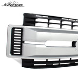 BUFEETERS Front Bumper Upper Grille Fit For 2017 2018 2019 F-250 F-350 Super Duty,XL Style,UX Ingot Silver&Matte Black