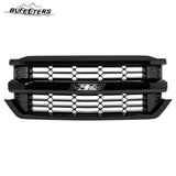 BUFEETERS  Front Upper Grille Fit For 2016 2017 2018 2019 Chevy Silverado 1500,Honeycomb Style,Gloss Black