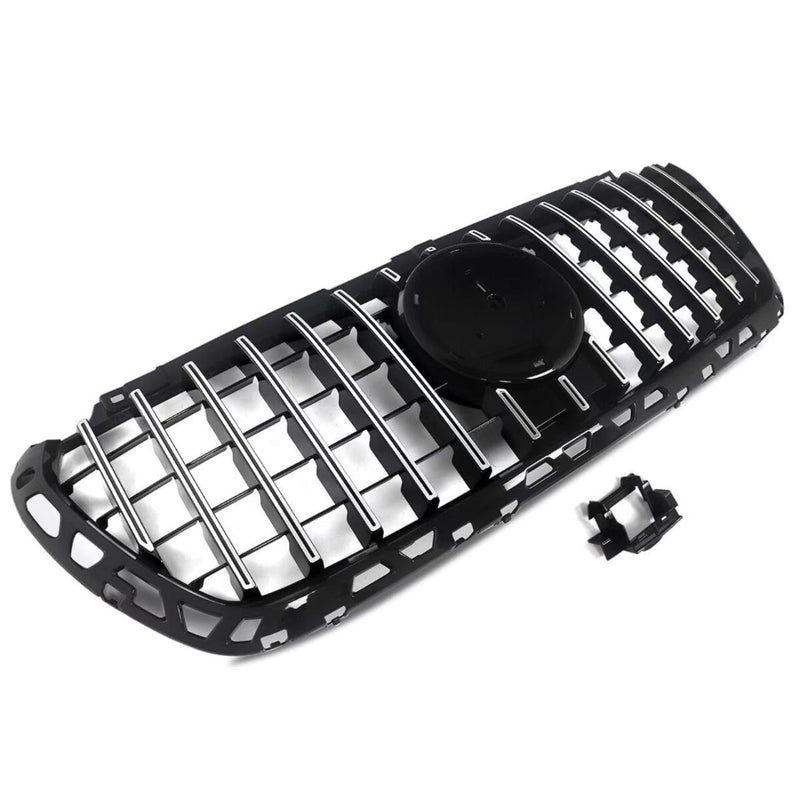 BUFEETERS  Front Bumper Upper Grille Fit For Mercedes Benz Sprinter W907 W910 2018 2019 2020 2021 2022 2023,GT Style,Chrome&Black