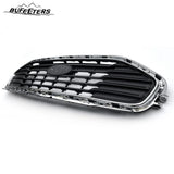 BUFEETERS 2PCS Front Upper W/Chrome Trim Grille+Lower Grille Fit For 2019 2020 2021 2022 2023 Ford Transit Connect,Mesh Style,Chrome&Black