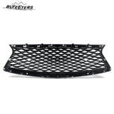 BUFEETERS   Front Bumper Upper Grille Fit For 2018 2019 2020 2021 2022 2023 INFINITI Q50 W/Sensor Holes,Honeycomb Style,Chrome&Black