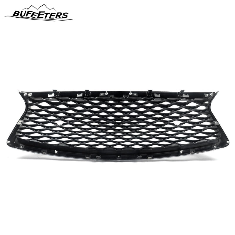 BUFEETERS   Front Bumper Upper Grille Fit For 2018 2019 2020 2021 2022 2023 INFINITI Q50 W/Sensor Holes,Honeycomb Style,Chrome&Black