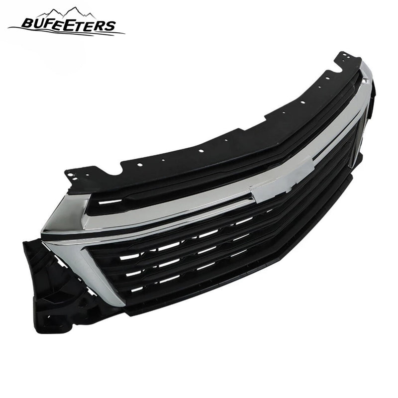BUFEETERS  Front Bumper Upper Grille Fit For 2022 2023 Chevy Chevrolet Traverse,Horizontal Billet Style,Chrome&Black