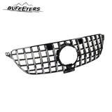 BUFEETERS Front Bumper Upper Grille W/Camera Hole Fit For 2016 2017 2018 2019 Mercedes Benz C292 GLE-CLASS Coupe,GT/Panamericana Style,Chrome&Black