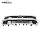 BUFEETERS Front Bumper Upper Grille Fit For 2016 2017 2018 2019 Chevrolet Silverado 1500,Honeycomb Style,Chrome&Black