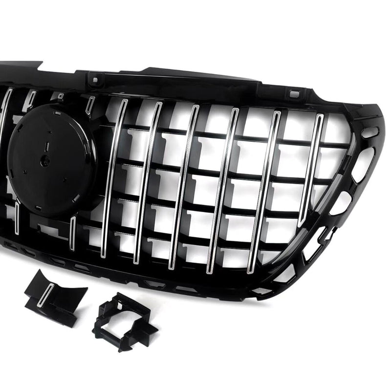 BUFEETERS  Front Bumper Upper Grille Fit For Mercedes Benz Sprinter W907 W910 2018 2019 2020 2021 2022 2023,GT Style,Chrome&Black