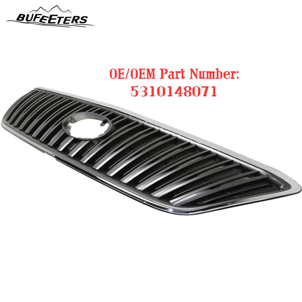 BUFEETERS Front Upper Grille Fit For 2004 2005 2006 Lexus RX330 2007 RX350,OE Style,Chrome Shell With Gray Insert