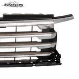 BUFEETERS Front Bumper Upper Grille Fit For 2022 2023 2024 Chevy Silverado 1500 High Country,Chrome&Silver