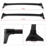 BUFEETERS Roof Rack Crossbar+Side Rails Luggage Carrier Fit For 2019 2020 Toyota RAV4,Black,165 lbs