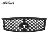 BUFEETERS  Front Bumper Upper Grille W/ Bumper Lower Trim Fit For 2015 2016 2017 INFINITI QX80,Factory Style,Gloss Black