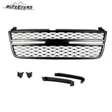 BUFEETERS Front Buper Upper Grille  Fit For 2005 2006 2007 Chevy Silverado 1500 2500HD 3500,Honeycomb Style,Matte Black