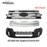 BUFEETERS Front Bumper Cover Fascia + Grilles Assembly Fit For 2011 2012 2013 2014 Ford Edge,Factory Style,Chrome&Black