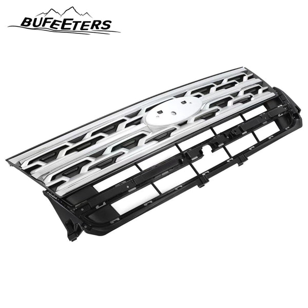 BUFEETERS   Front Bumper Upper Grille Fit For 2018 2019 Ford Explorer XLT,Factory Style,Chrome&Black