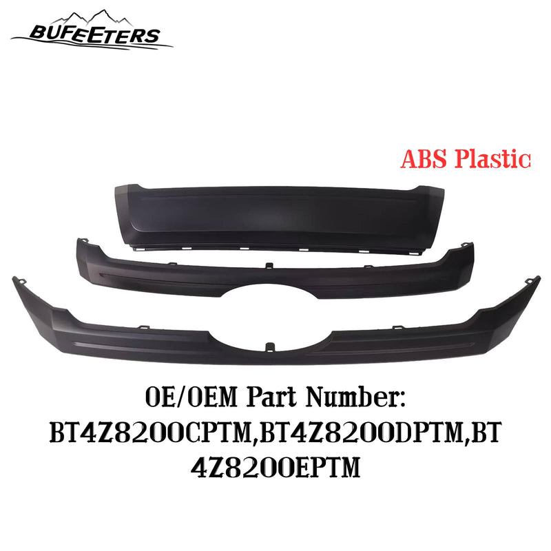 BUFEETERS 3PCS Front Upper & Center & Lower Grille Fit For 2011 2012 2013 2014 Ford Edge,Factory Style,Matte Black