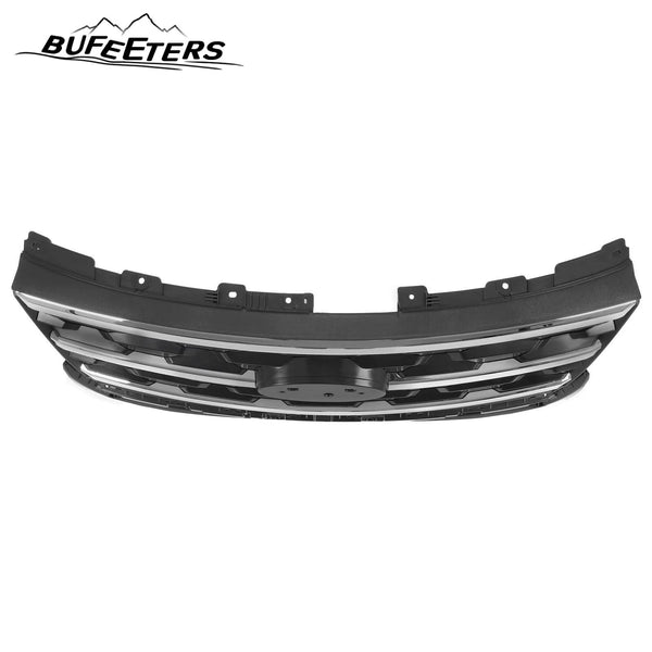 BUFEETERS Front Bumper Upper Grille Fit For 2018 2019 Ford Explorer,Factory Style,Chrome&Black