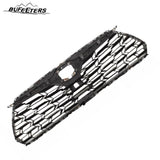 BUFEETERS Front Bumper Upper Grille w/Camera Hole Position Fit For 2020 2021 2022 Toyota Highlander,Mesh Style,Chrome&Black