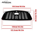 BUFEETERS  Front Bumper Upper Grille Fit For 2022 2023 INFINITI QX60,Mesh Style,Gloss Black