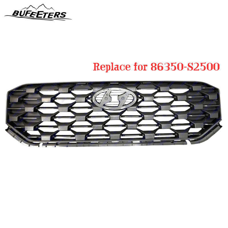 BUFEETERS   Front Bumper Grille Assembly Fit For 2021 2022 Hyundai Santa Fe,Factory Style,Black