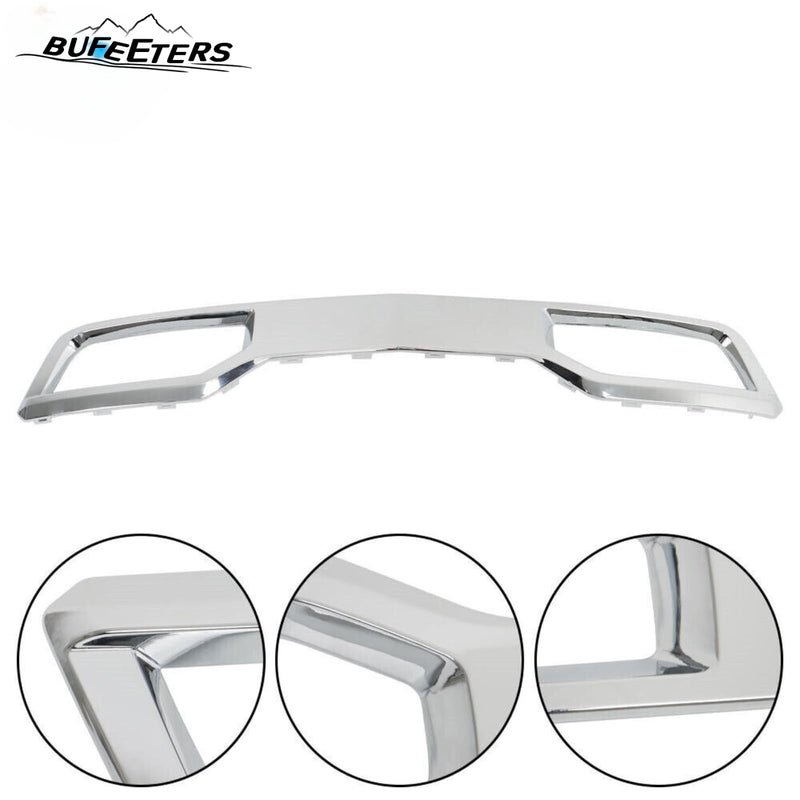BUFEETERS Front Bumper Fascia Skid Plate Fit For 2019 2020 2021 Chevrolet Silverado 1500,Chrome&Silver