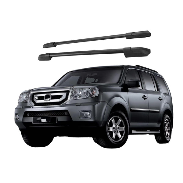 BUFEETERS    Roof Rack Side Rails Luggage Carrier Bar Fit For Honda Pilot 2009 2010 2011 2012 2013 2014 2015,Black