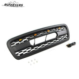 BUFEETERS Front Bumper Upper Grille W/Light Fit For 2001 2002 2003 2004 Toyota Sequoia,Mesh Style,Matte Black