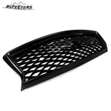 BUFEETERS   Front Bumper Upper Grille Fit For 2018 2019 2020 2021 2022 INFINITI Q50 Q50S W/Sensor Holes,Honeycomb Style,Gloss Black