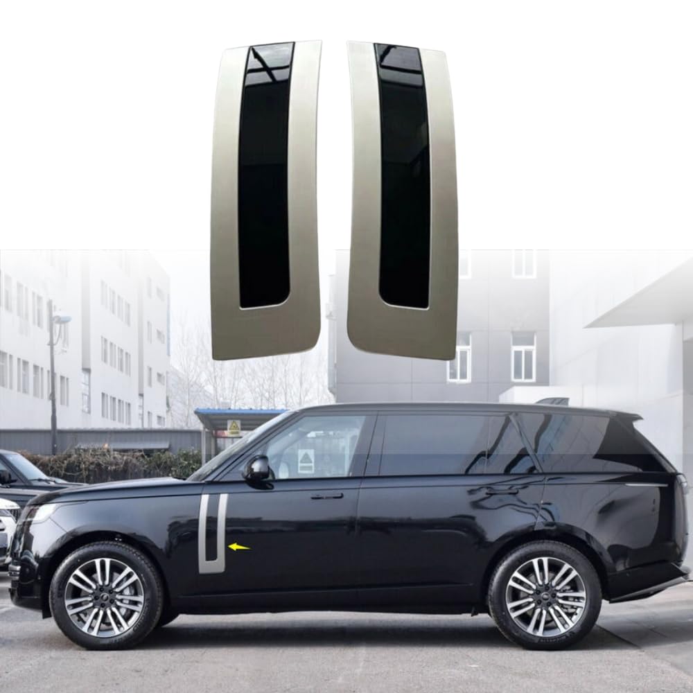 BUFEETERS Side Fender Vent Wing Cover Fit For 2023 2024 Range Rover L460,Gray&black