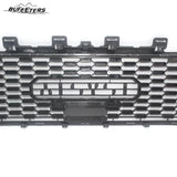 BUFEETERS Front Bumper Grille Hood Grill w/LED Amber Lights Fit For 2010 2011 2012 2013 Toyota Tundra,Mesh Style,Black