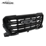 BUFEETERS Front Bumper Upper Grille With Gray Frame Assembly Fit For 2019 2020 2021 GMC Sierra 1500,Factory Style,Gloss Black&Gray