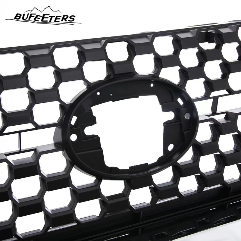 BUFEETERS Front Bumper Upper Grille Fit For 2014 2015 2016 2017 2018 2019 2020 Toyota Tundra,Honeycomb Style,Chrome&Matte Black