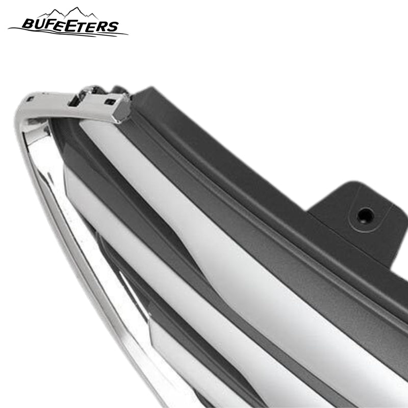 BUFEETERS    Front Bumper Upper Grille Assembly W/o Camera Hole Fit For 2017 2018 Hyundai Santa Fe Sport,Factory Style,Painted Gray Shell and Insert