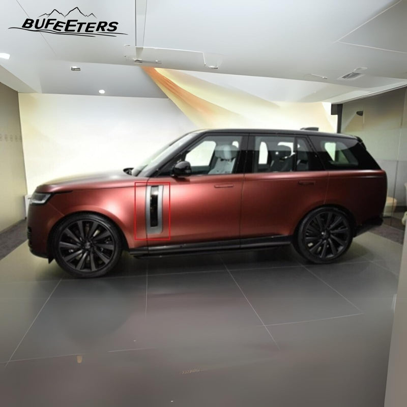 BUFEETERS Door Side Fender Vent Molding Cover Trim Fit For 2013-2022 Land Rover Range Rover Updated To 2023,Black&Silver