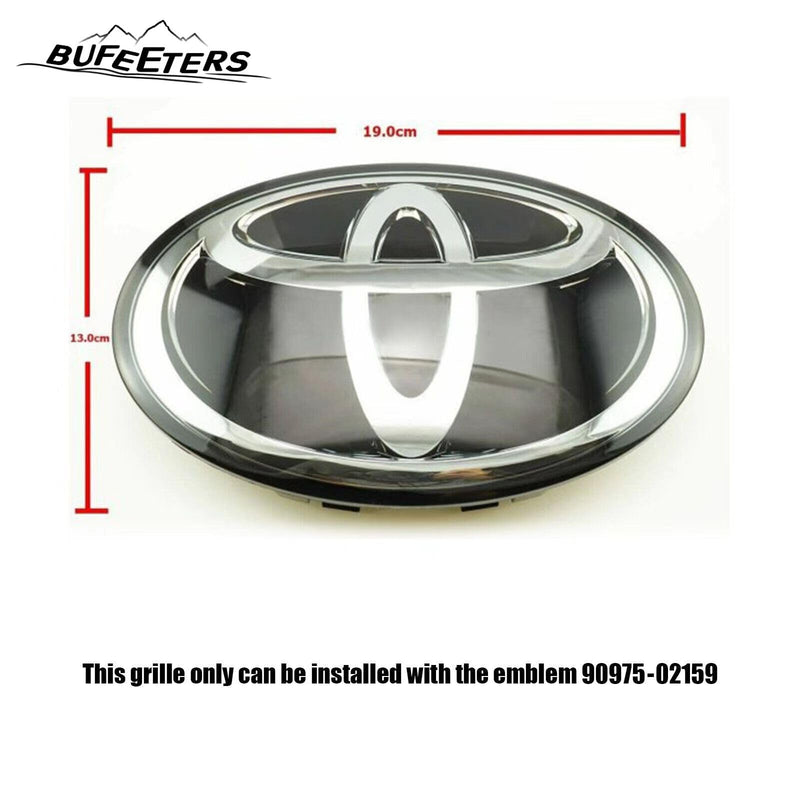 BUFEETERS Front Bumper Upper Grille Fit For 2014 2015 2016 2017 2018 2019 2020 Toyota Tundra,Honeycomb Style,Chrome&Matte Black
