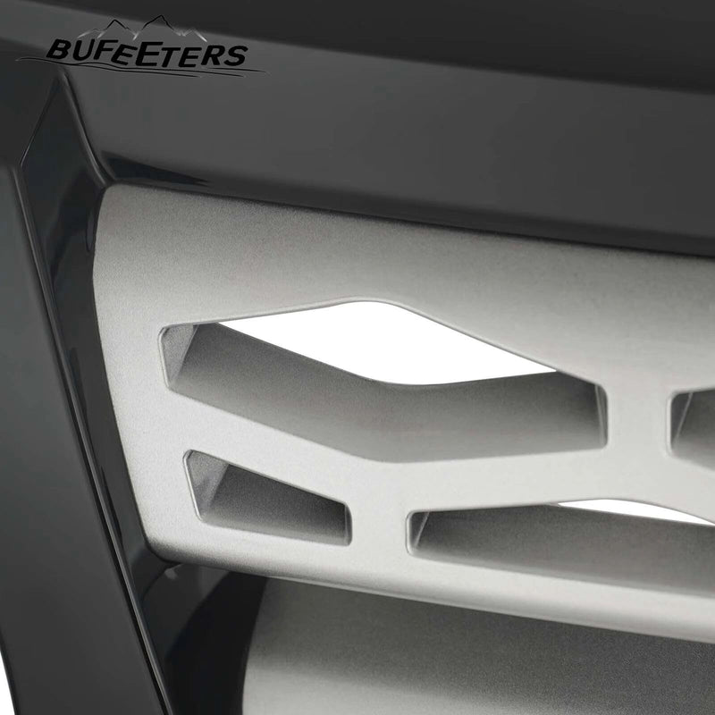BUFEETERS Front Bumper Upper Grille Fit For 2014 2015 2016 2017 Range Rover Sport,Honeycomb Style,Black&Silver