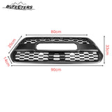 BUFEETERS   Front Bumper Grille With Accessories Fit For 2016 2017 2018 2019 2020 2021 2022 2023 Toyota Tacoma,Mesh Style,Matte Black