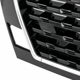 BUFEETERS   Front Upper Grille Fit For 2021 2022 2023 Nissan Kicks,Black&Chrome