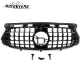 BUFEETERS Front Bumper Upper Grille Fit For 2020 2021 2022 2023 Benz H247 GLA35 GLA45 AMG Deluxe,GTR Style,Gloss Black