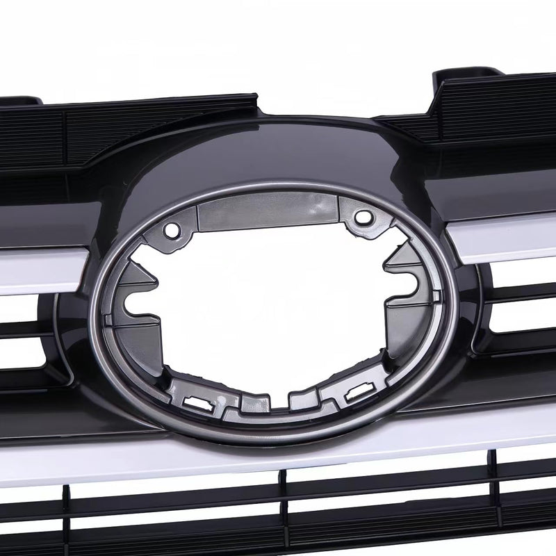 BUFEETERS   Front Grille Bumper Upper Lower Fit For 2017 2018 2019 Toyota Highlander,Black+Silver