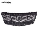 BUFEETERS  Front Bumper Upper Grille Fit For 2014 2015 2016 2017 2018 2019 Cadillac CTS,Factory Style,Nickle Pearl Chrome