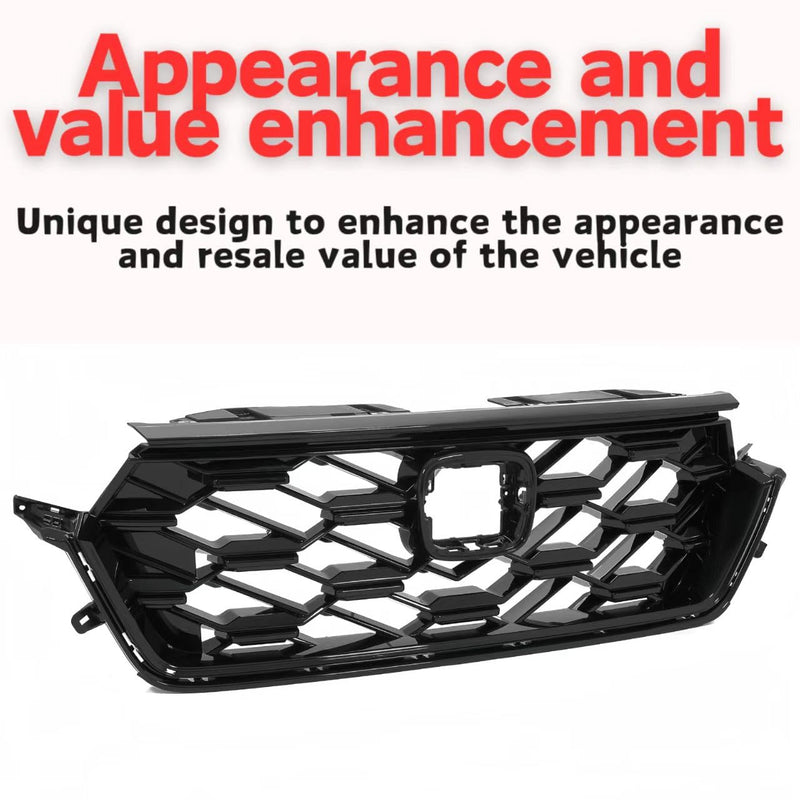 BUFEETERS  Front Upper Grille Assembly Fit For Honda CRV CR-V Sport Hybrid 2023-2024, Full Black