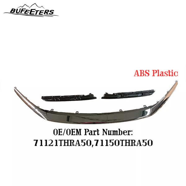 BUFEETERS Front Bumper Upper Grille Chrome Molding Fit For 2021 2022 2023 Honda Odyssey