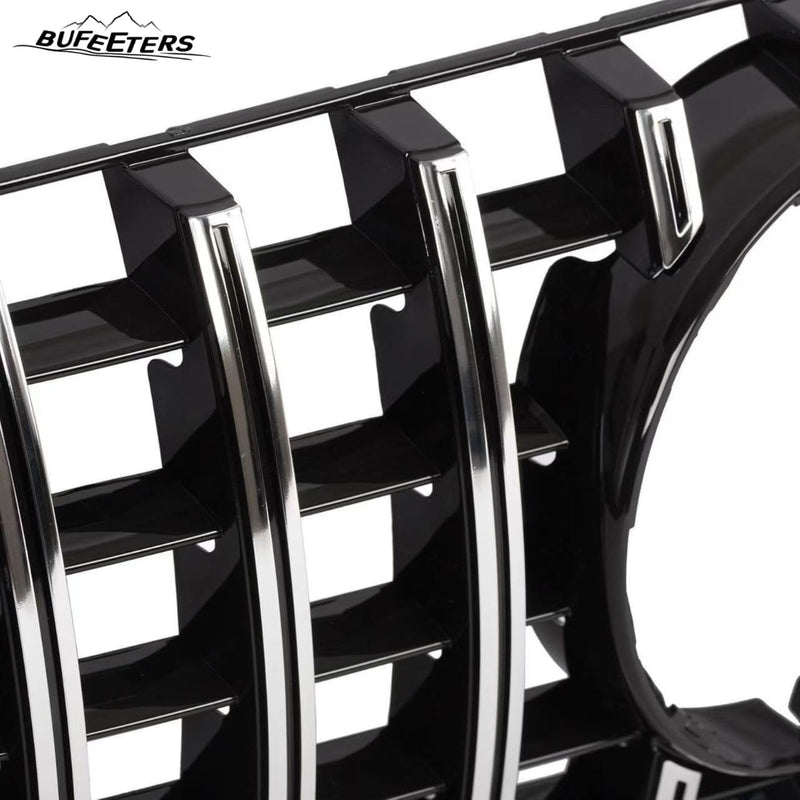 BUFEETERS   Front Bumper Upper Grille Fit For 2014 2015 2016 2017 Mercedes Benz E-CLASS C207 W207 Coupe,GTR Style,Chrome&Black