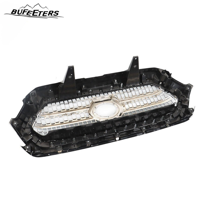 BUFEETERS Front Bumper Upper Chrome Grille Assembly Fit For 2016 2017 2018 2019 2020 2021 2022 Toyota Tacoma,Mesh Style,Chrome&Silver